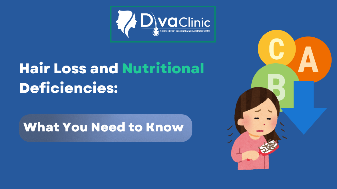 Hair loss due to nutritional deficiencies including vitamin and mineral deficiency
