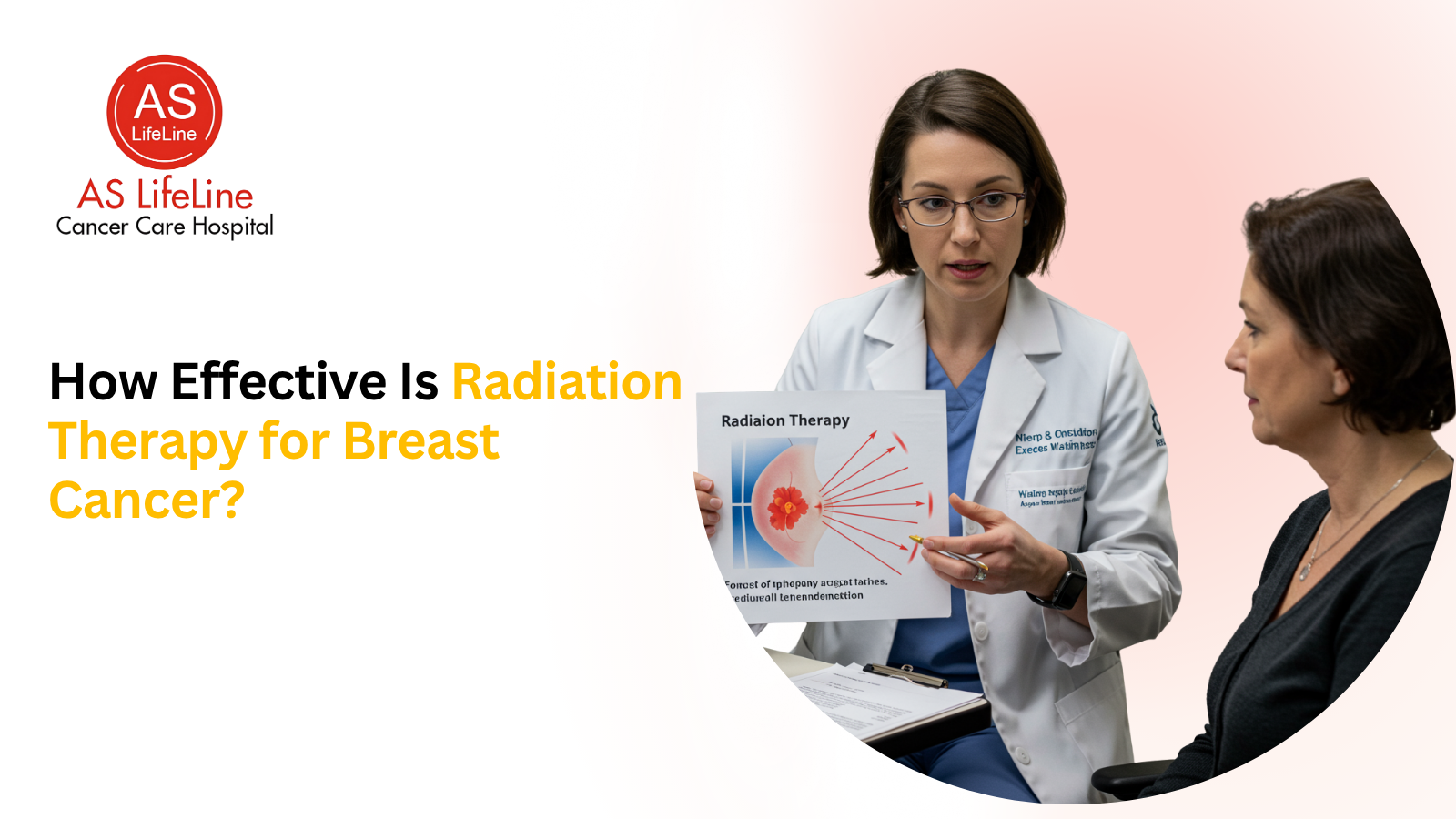 Radiation therapy for breast cancer targets and kills remaining cancer cells, reducing recurrence and improving survival rates.