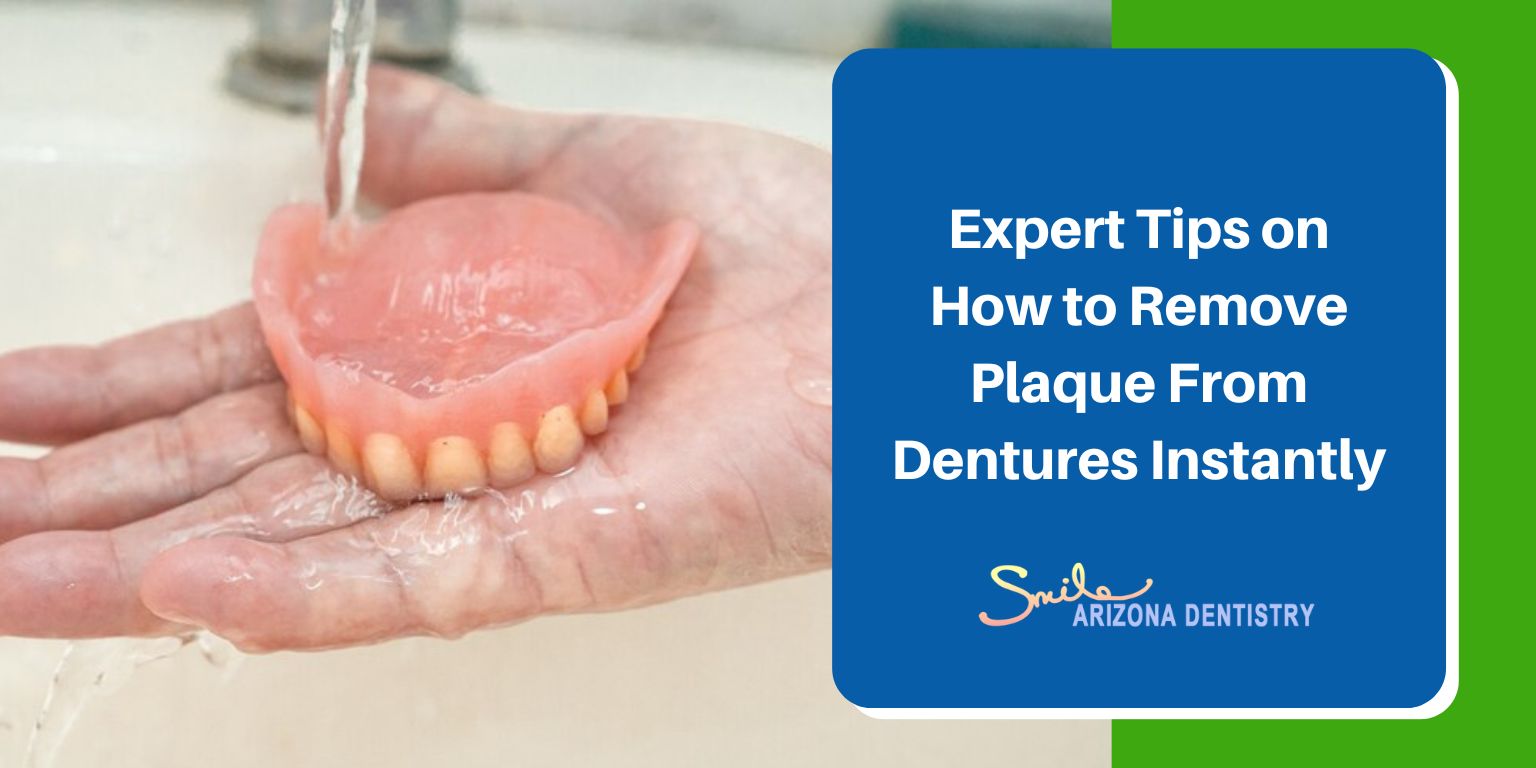 how to remove plaque from dentures instantly
