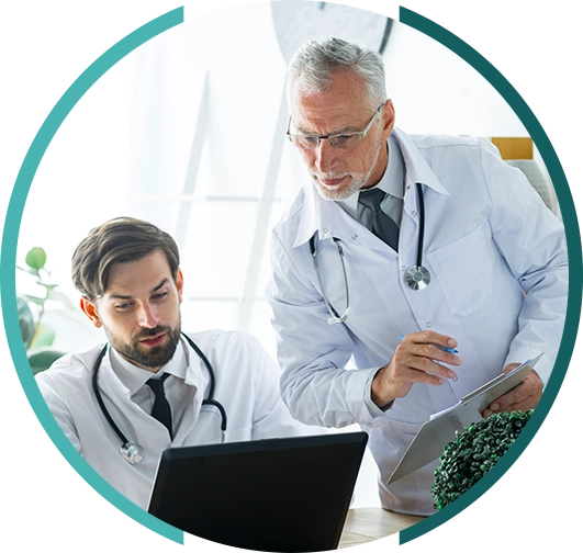 Physician completing a medical cannabis consultation form for the Texas Compassionate Use Program