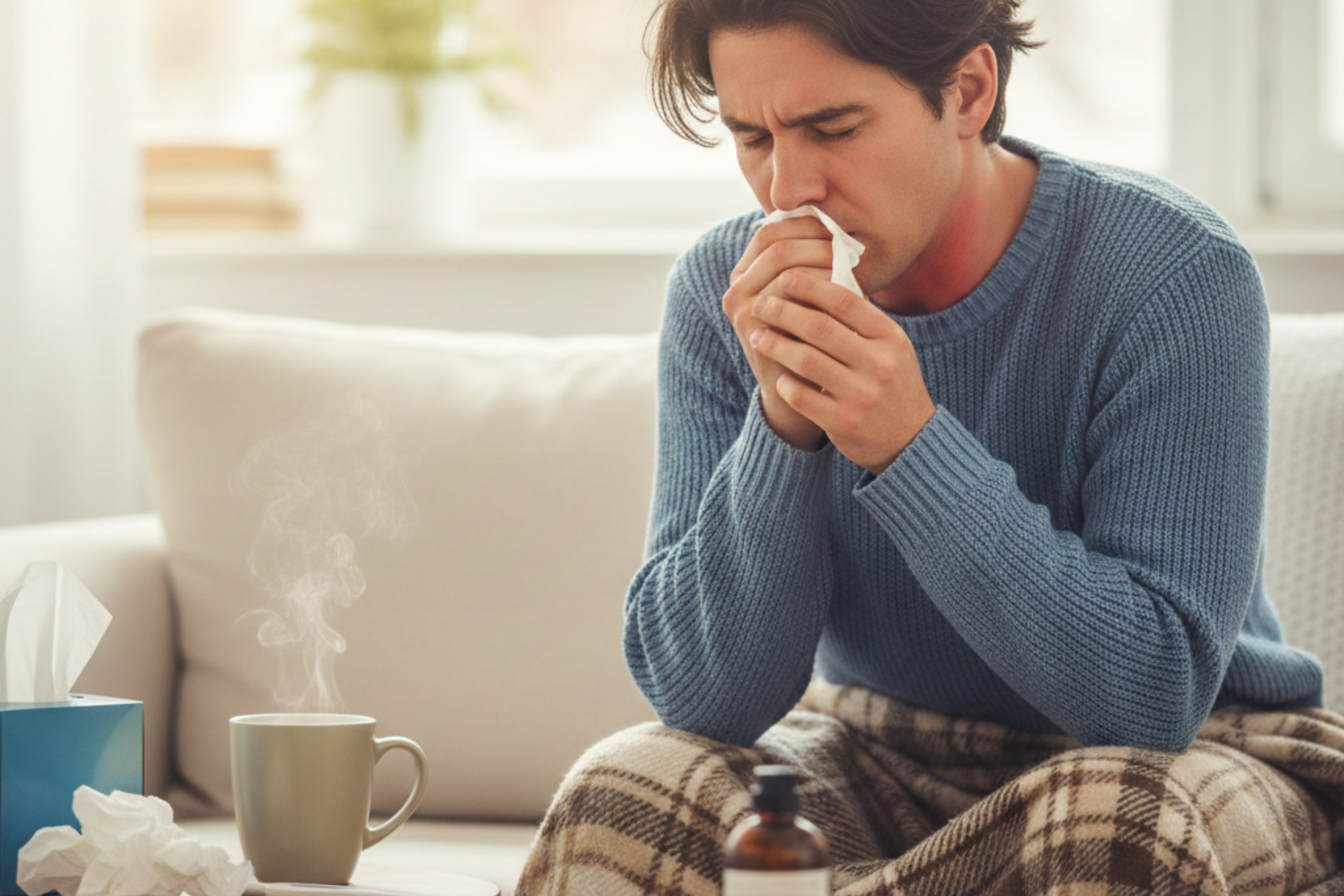 5 Common Signs You May Have an Upper Respiratory Infection Patient experiencing symptoms of an upper respiratory infection such as cough, congestion, and sore throat
