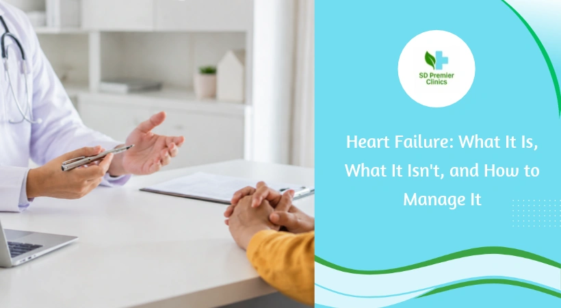 Doctor discussing heart failure diagnosis and management with a patient