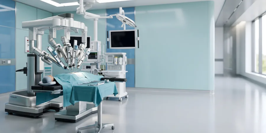Robotic surgical system in a hospital operating room