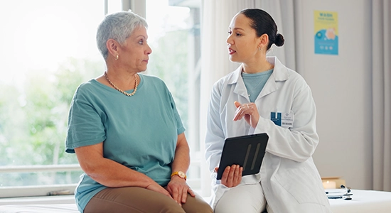 Medical office set up for patient diagnosis and evaluation