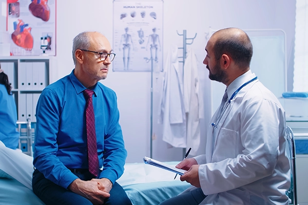 Dr. Himanshu Sharma at his consulting desk