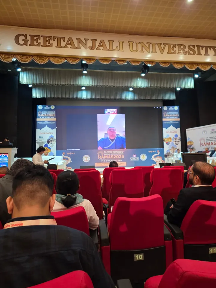 Dr. Kapoor presenting at a conference at Geetanjali University