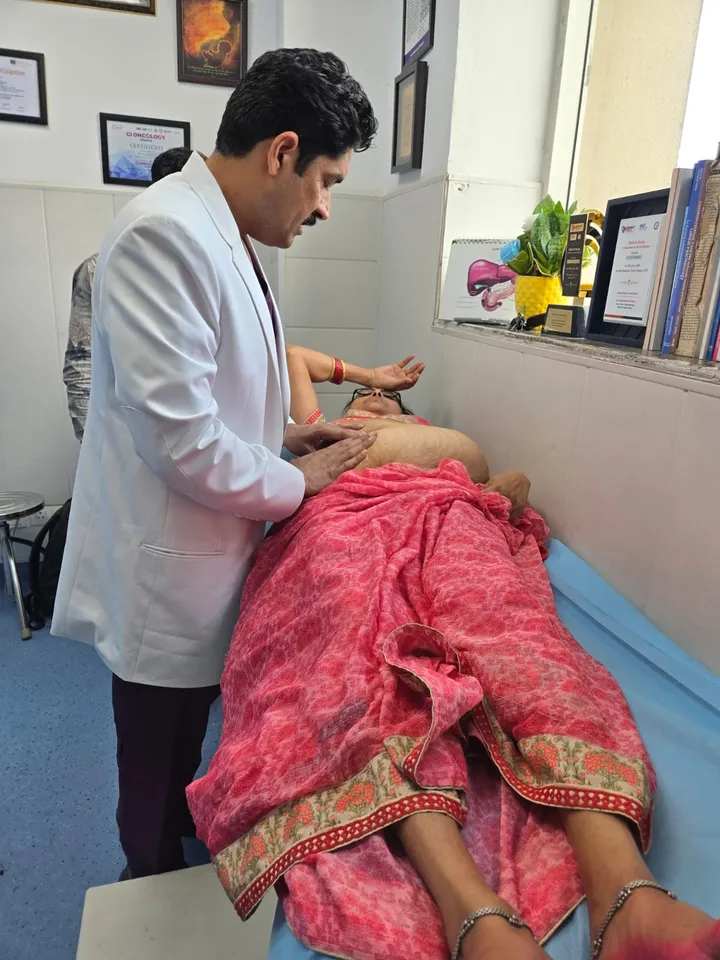 Dr. Kapoor examining a patient in the OPD