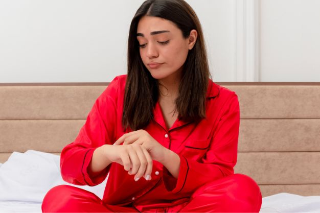 arm and hand falling asleep at night