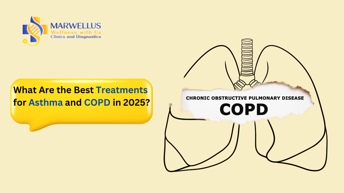 Innovative treatments for asthma and COPD in 2025, including smart inhalers and biologic therapies.