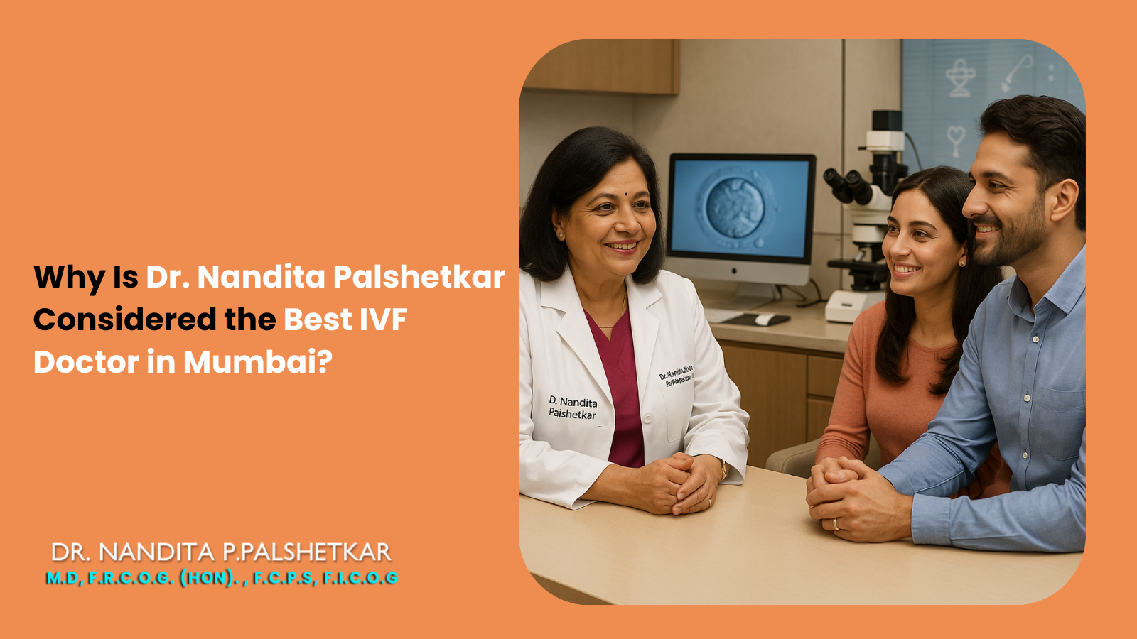 Dr Nandita Palshetkar consulting patient at IVF clinic in Mumbai known for advanced fertility treatments and high success rates