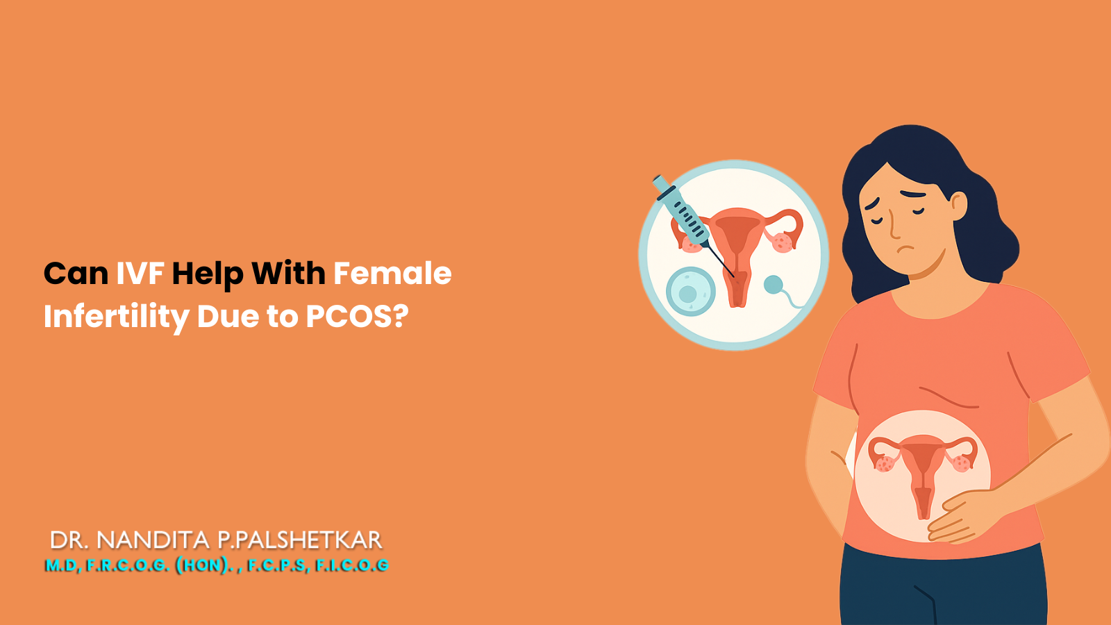 IVF options with woman affected by PCOS, explaining how treatment can aid fertility and improve conception chances