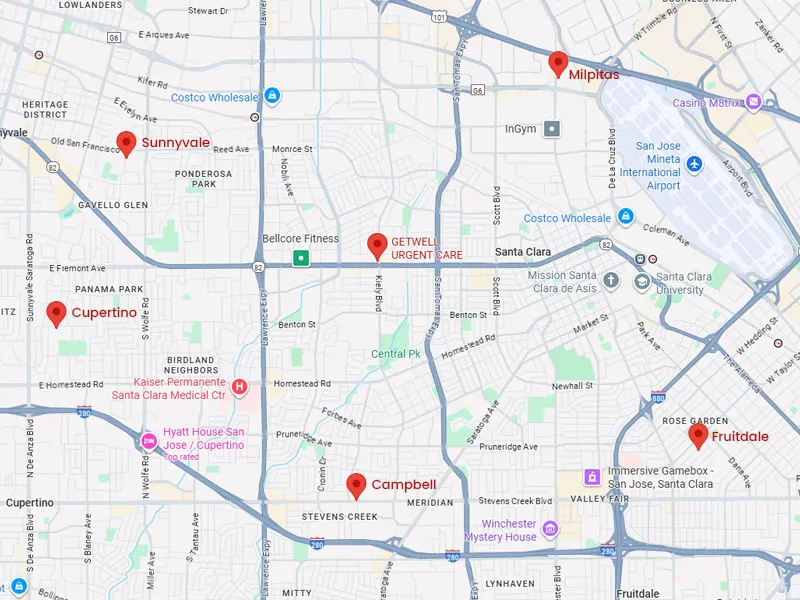 Areas We Serve Near Santa Clara, CA