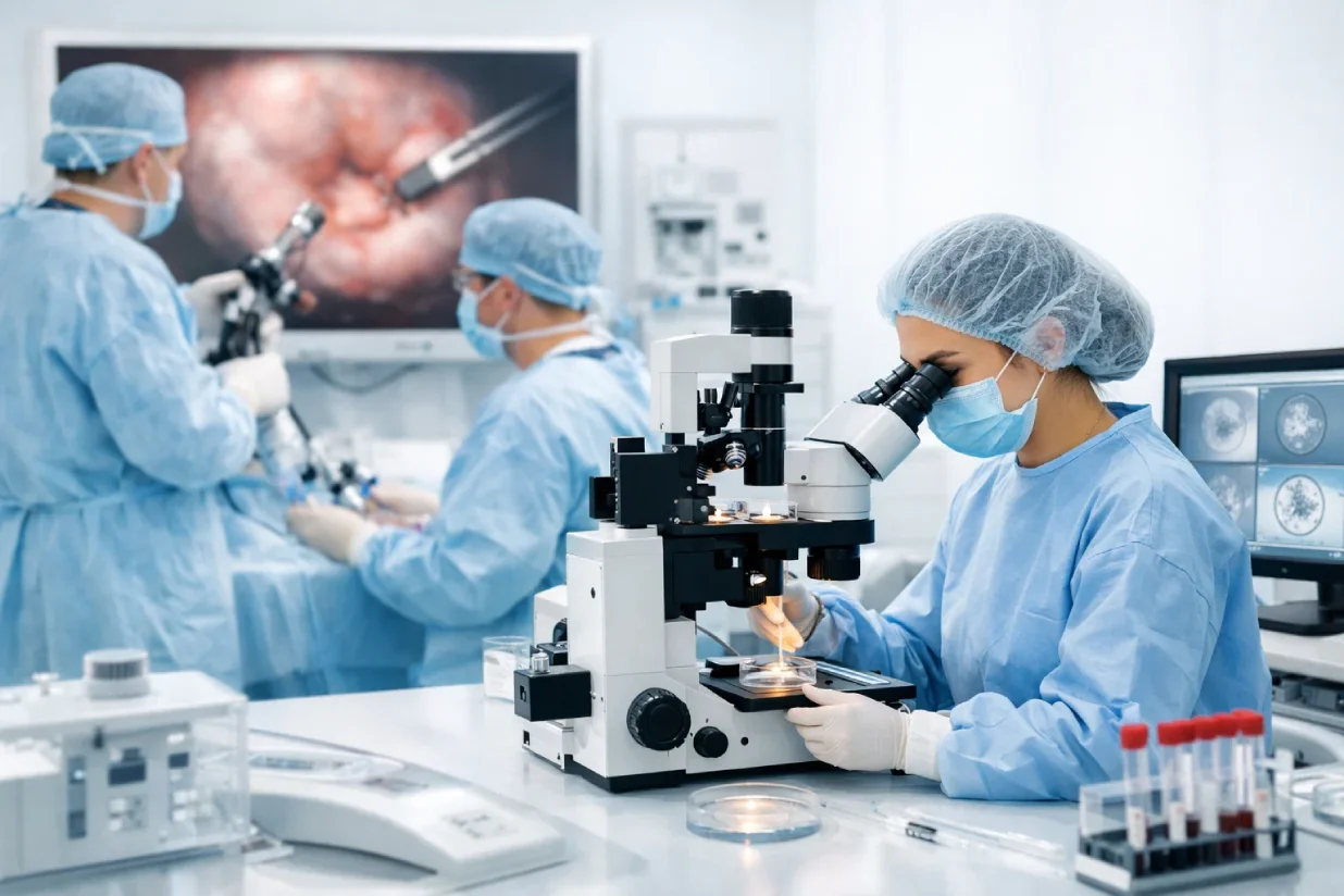 IVF and surgical treatment options for women with endometriosis infertility.
