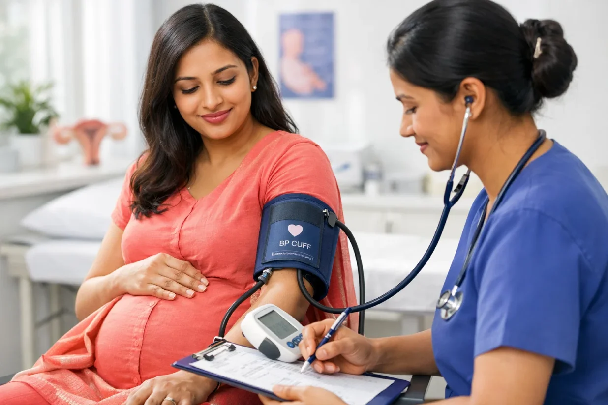 Diagnosis of high blood pressure during pregnancy using routine blood pressure monitoring