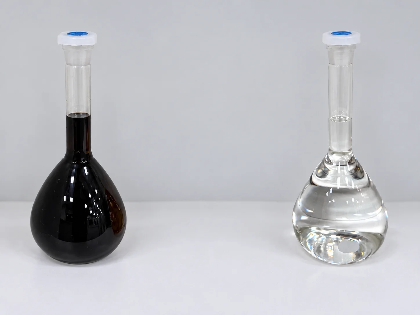Actual black used oil sample from LWART before re-refining