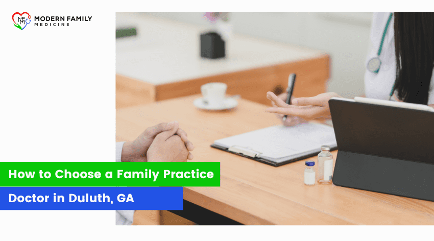 Consulting a family medicine doctor