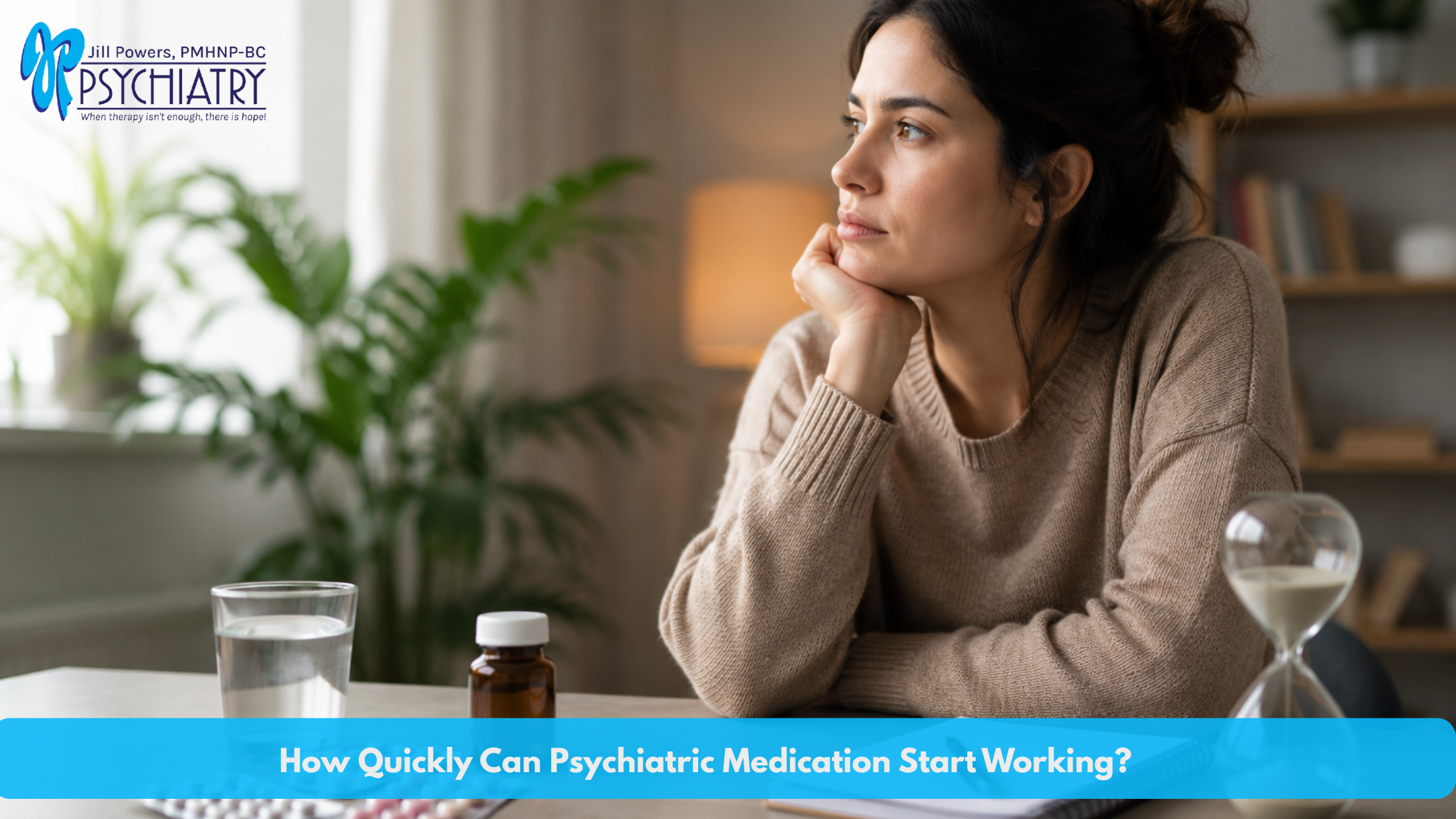 How Quickly Can Psychiatric Medication Start Working? Individual taking psychiatric medication for anxiety or depression treatment