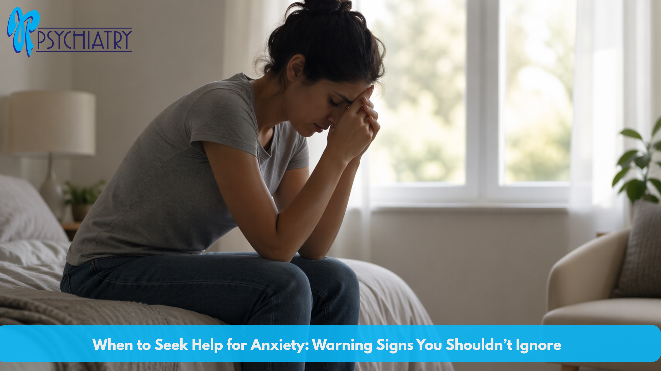When to Seek Help for Anxiety: Warning Signs You Shouldn’t Ignore Person sitting alone looking distressed and overwhelmed, symbolizing anxiety and emotional struggle in a quiet indoor setting